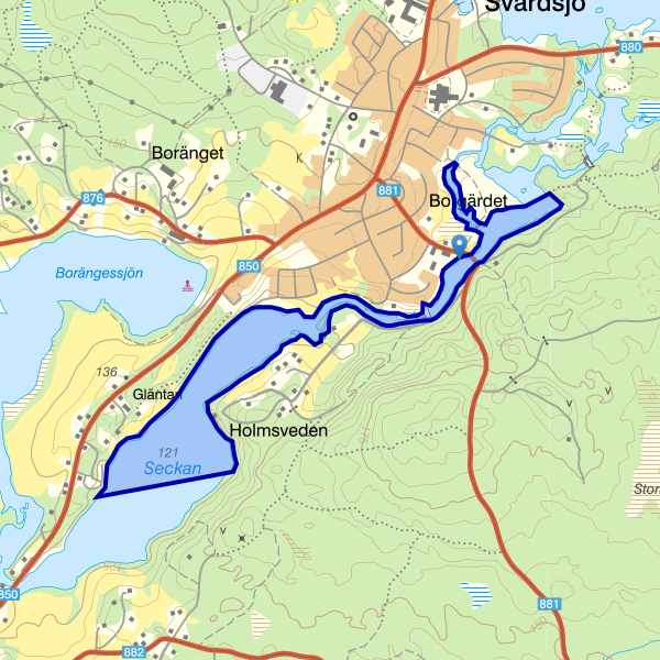 Map showing the fishing area.