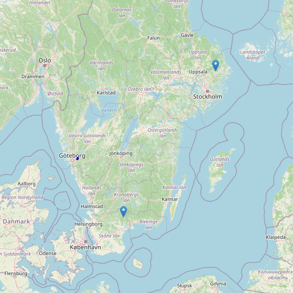 Map showing the fishing area.