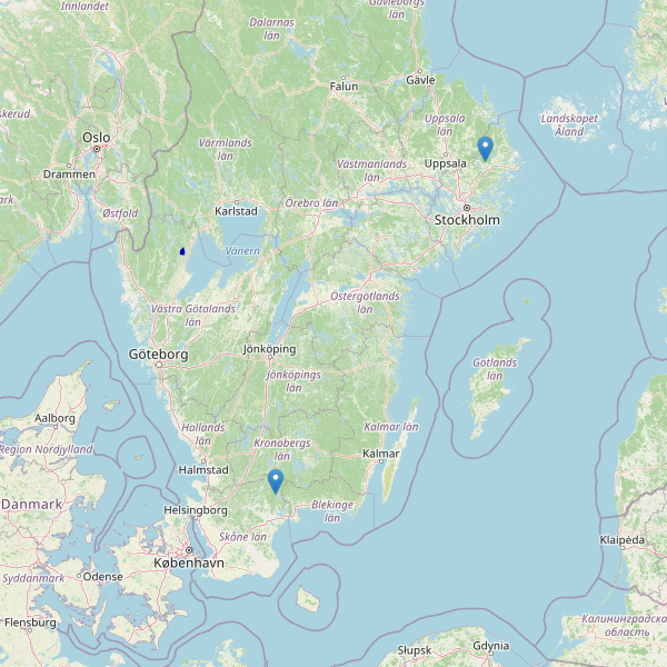 Map showing the fishing area.