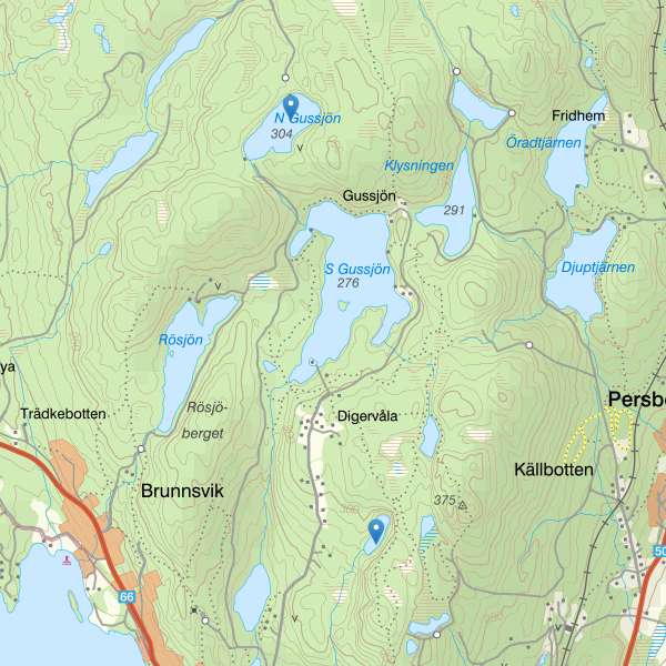 Map showing the fishing area.