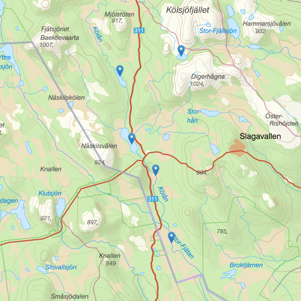 Kartta kalastusalueesta.