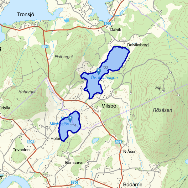 Map showing the fishing area.