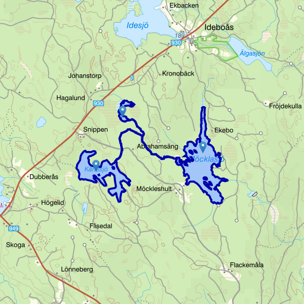 Map showing the fishing area.