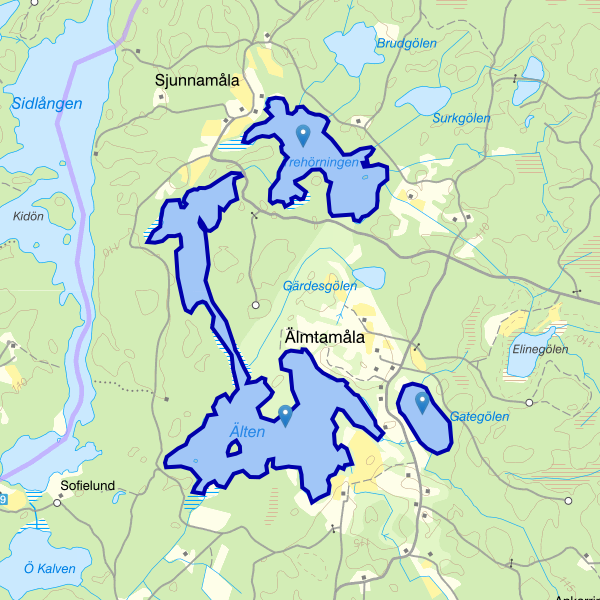 Karta som visar fiskeområdet