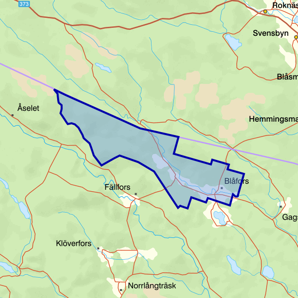 Map showing the fishing area.