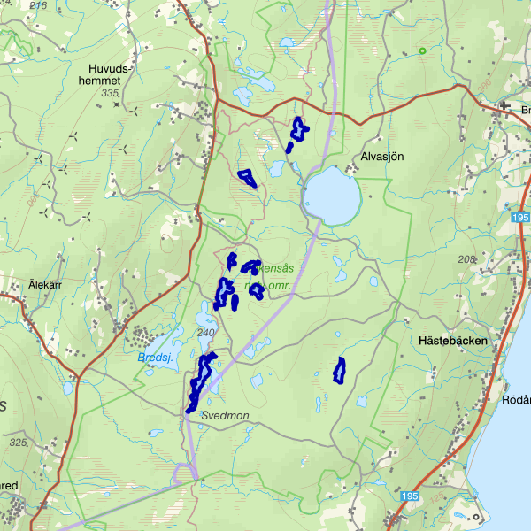 Karta som visar fiskeområdet