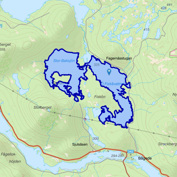 Map showing the fishing area.