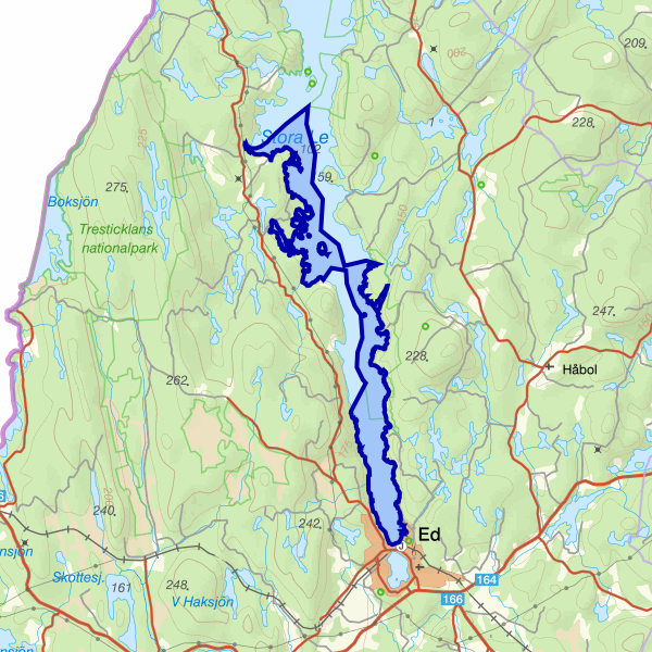 Karta som visar fiskeområdet