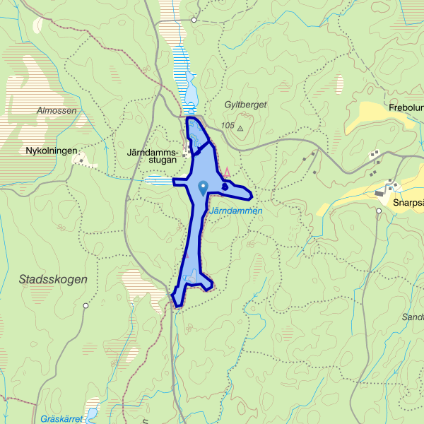 Map showing the fishing area.