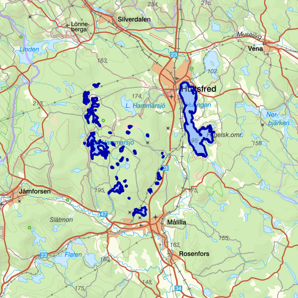 Map showing the fishing area.