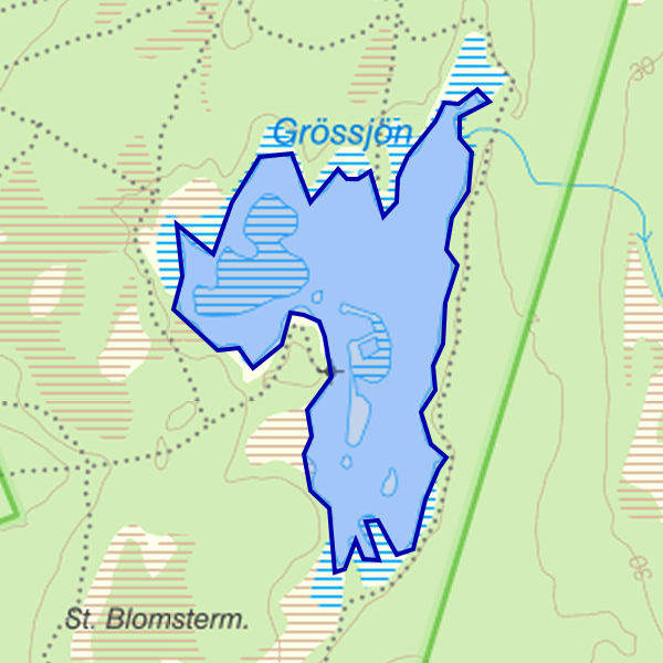 Map showing the fishing area.