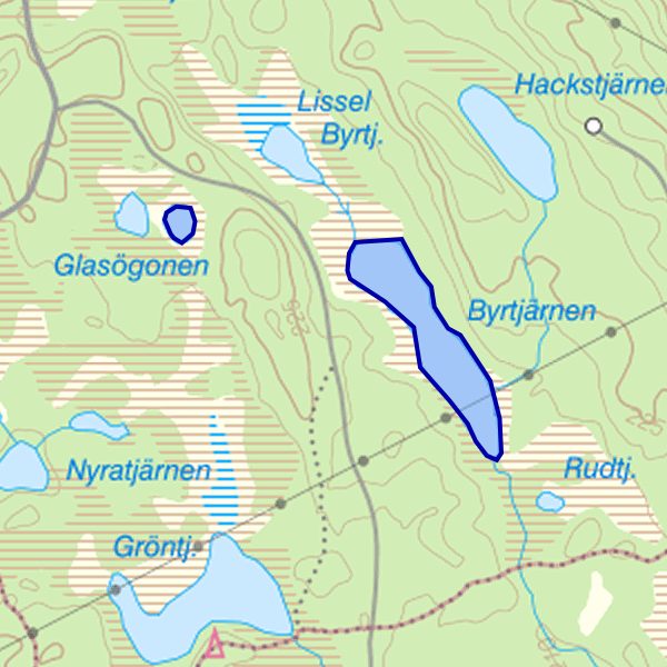 Map showing the fishing area.